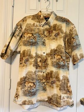 RedHead Hunting Shirt XL Deer Duck Print Button Up Outdoors